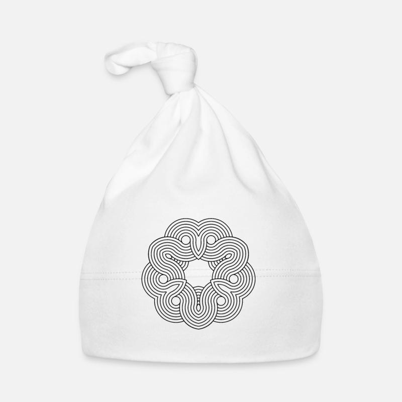 Mandala illusion lines yoga zen pattern gift Organic Baby Cap