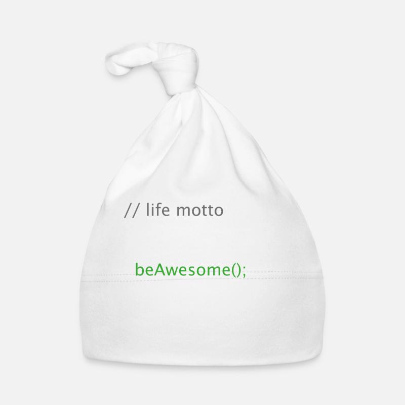 Informatique Nerd Geek programmeur lebensmotto - Bonnet bio Bébé - blanc
