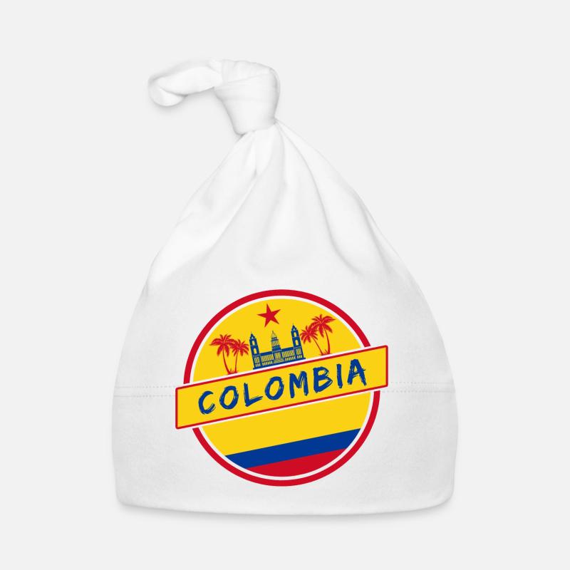 Conception de la Colombie avec drapeau national Bonnet bio Bébé