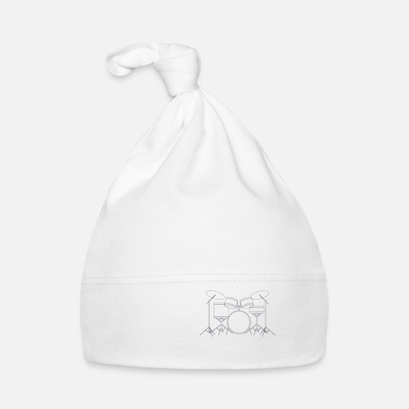 Schlagzeuger Drummer Geschenk - Baby Bio-Mütze - Weiß