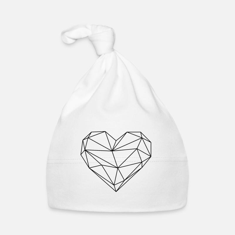 Schwarzes Herz Baby Bio-Mütze