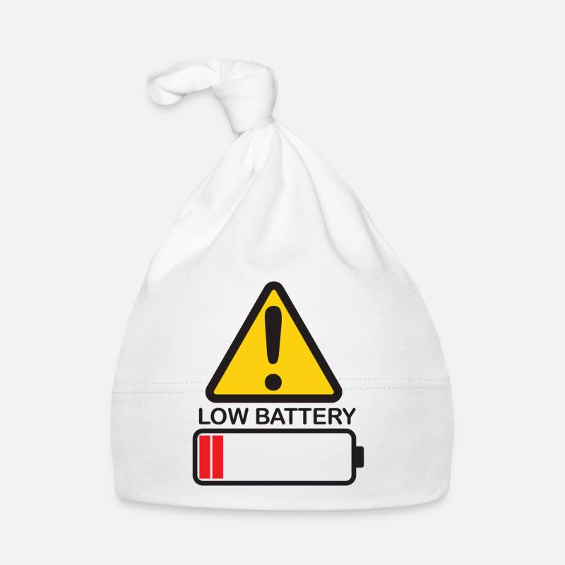 Low battery warning Organic Baby Cap