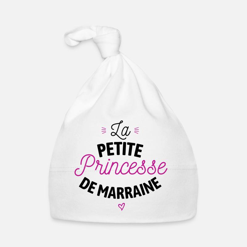 Princesse de marraine - Bonnet bio Bébé - blanc