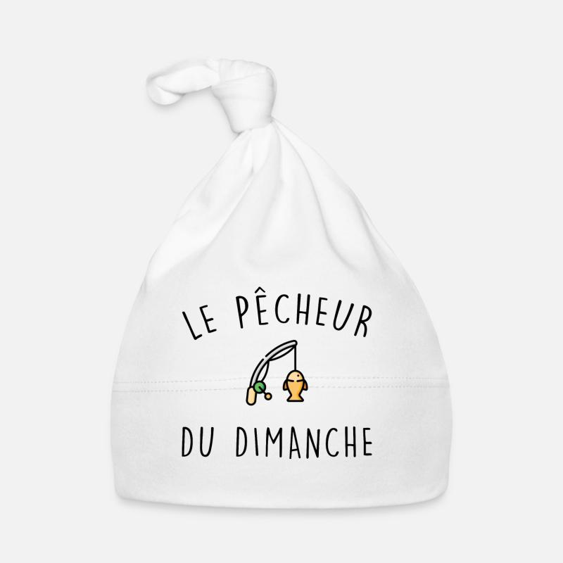 Le pêcheur du dimanche - Bonnet bio Bébé - blanc