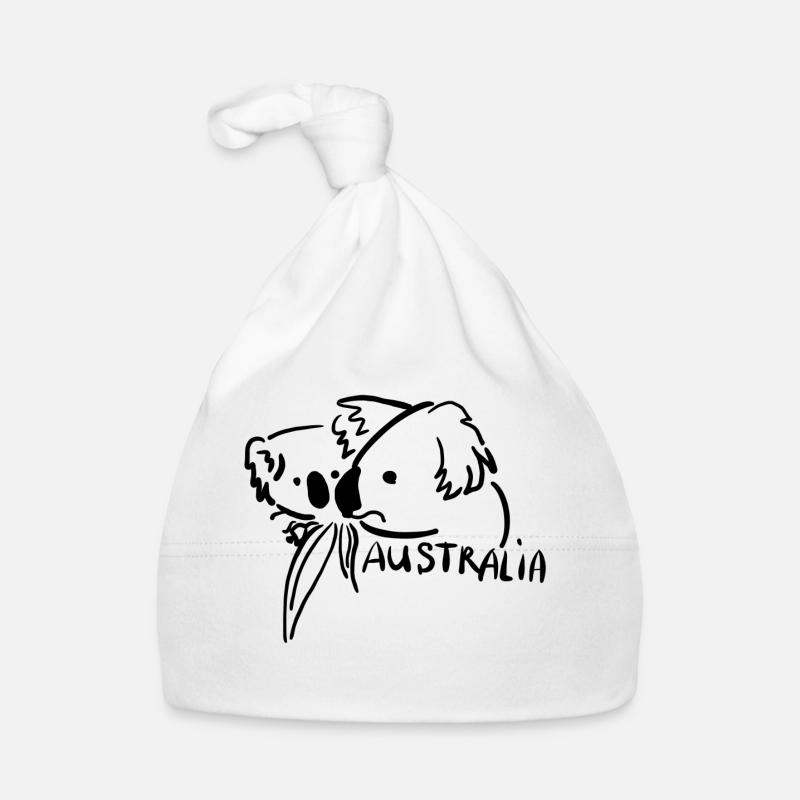 Australie - Bonnet bio Bébé - blanc