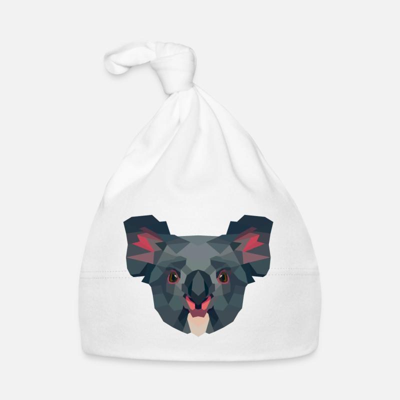 Koala Australien Mosaik low poly Baby Bio-Mütze