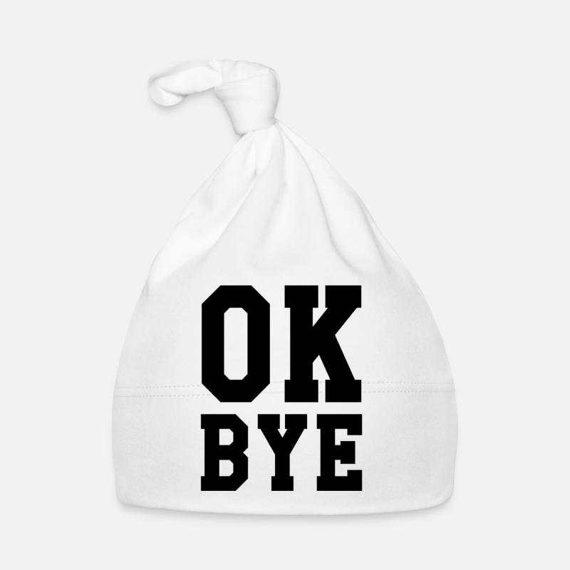 ok bye Organic Baby Cap