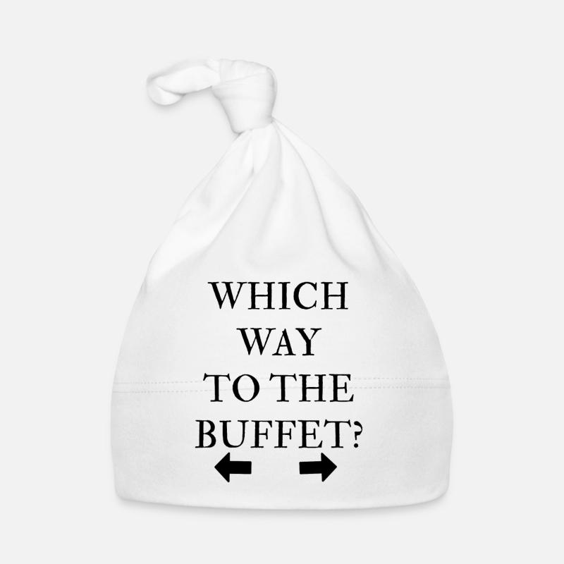 Which way to the buffet Organic Baby Cap
