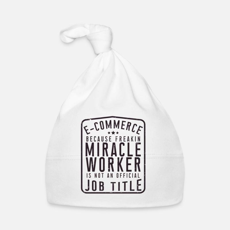 E-Commerce Spruch - Baby Bio-Mütze - Weiß