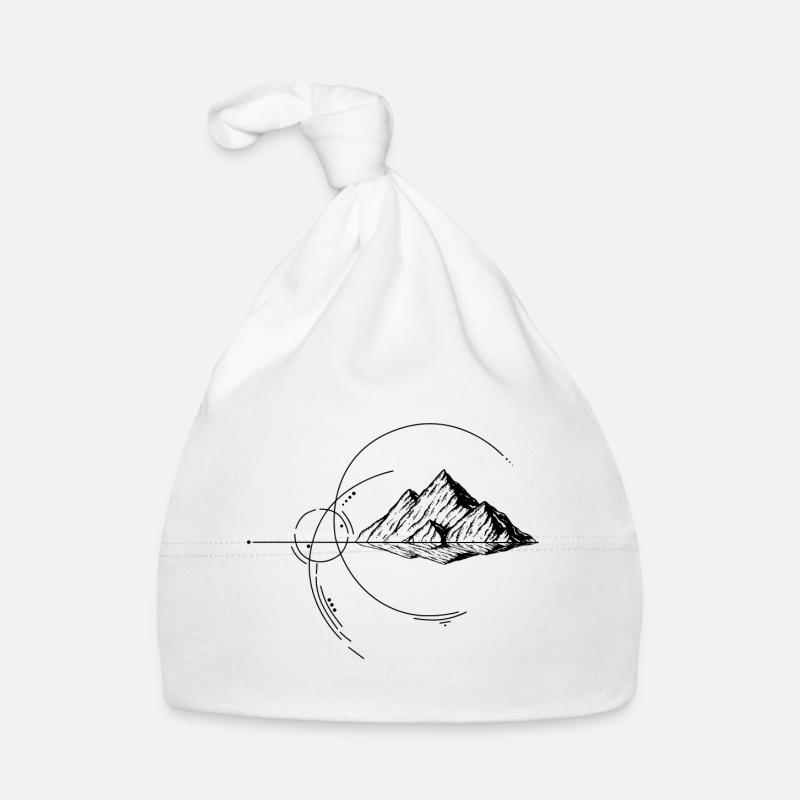 Mountains are reflected - geometric style Organic Baby Cap