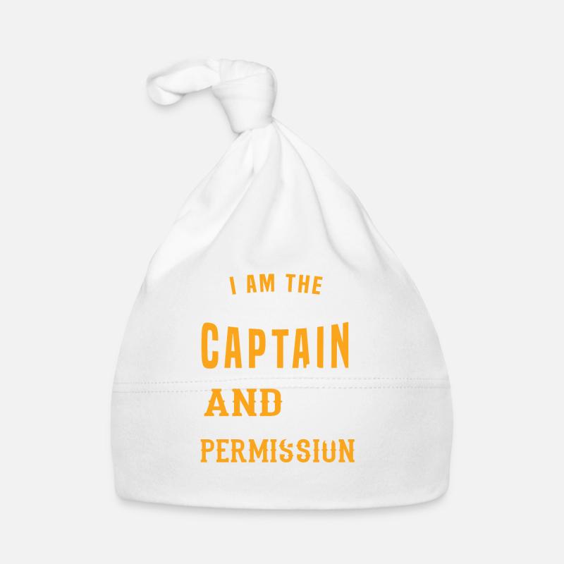 Tshirt de capitaine de bateau de conception "Je Bonnet bio Bébé