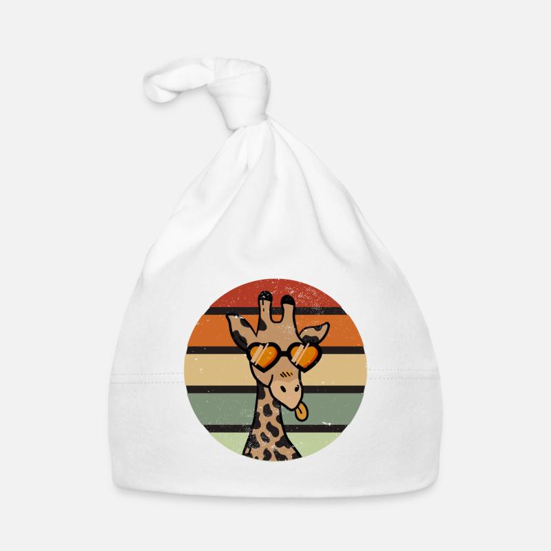 Giraffe Retro Baby Bio-Mütze