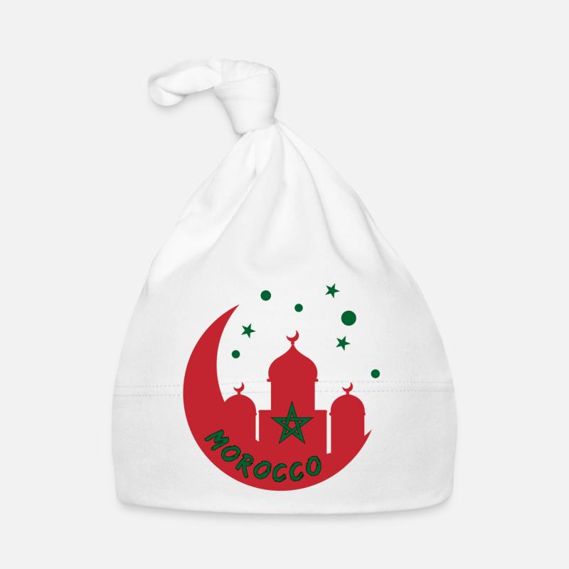 Morocco mosque design - Organic Baby Cap - white