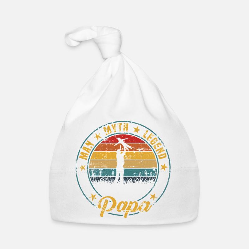 "Man Myth Legend Papa" Father's Day Gift Tshirt Organic Baby Cap