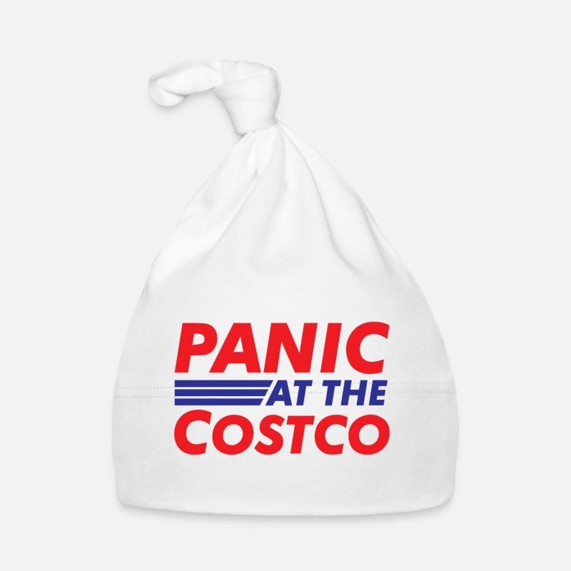 Panique à la chemise Costco - Bonnet bio Bébé - blanc