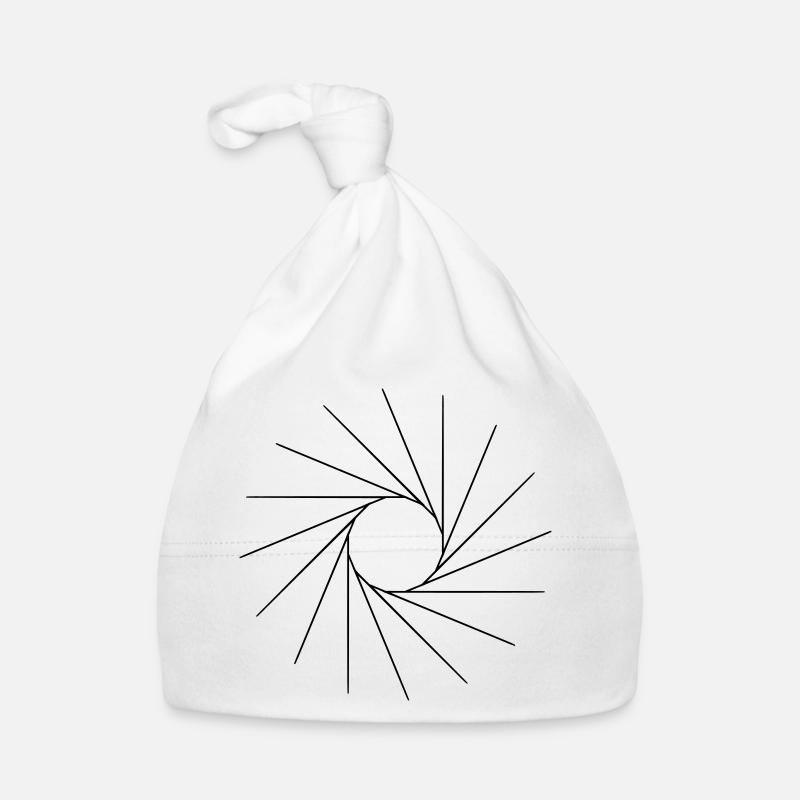 C’est une forme cool, comme un soleil. Bonnet bio Bébé