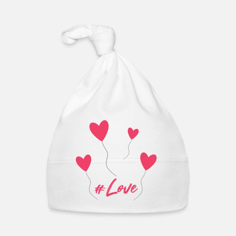 Heart Balloons #Love Organic Baby Cap