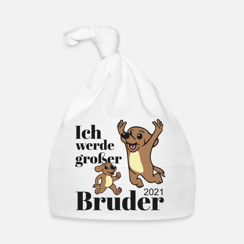 Ich werde grosser Bruder 2021 Baby Bio-Mütze