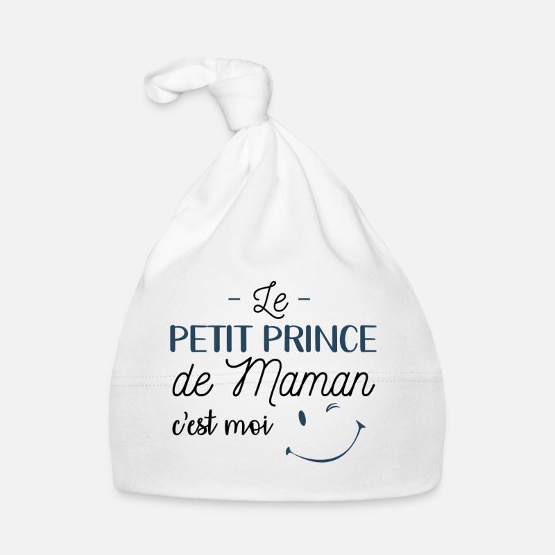 Petit prince de maman - Bonnet bio Bébé - blanc