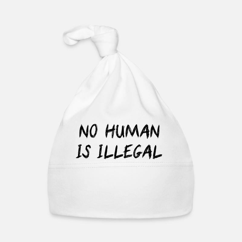 NO HUMAN IS ILLEGAL Baby Bio-Mütze