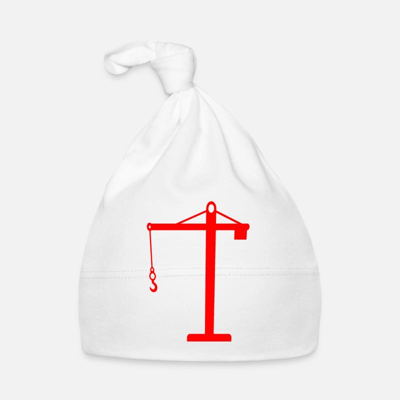 Kran - Baby Bio-Mütze - Weiß