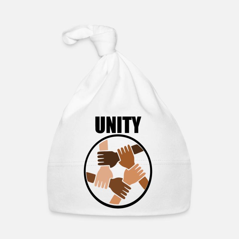 Untiy - Ensemble, nous pouvons arrêter le racisme - Bonnet bio Bébé - blanc