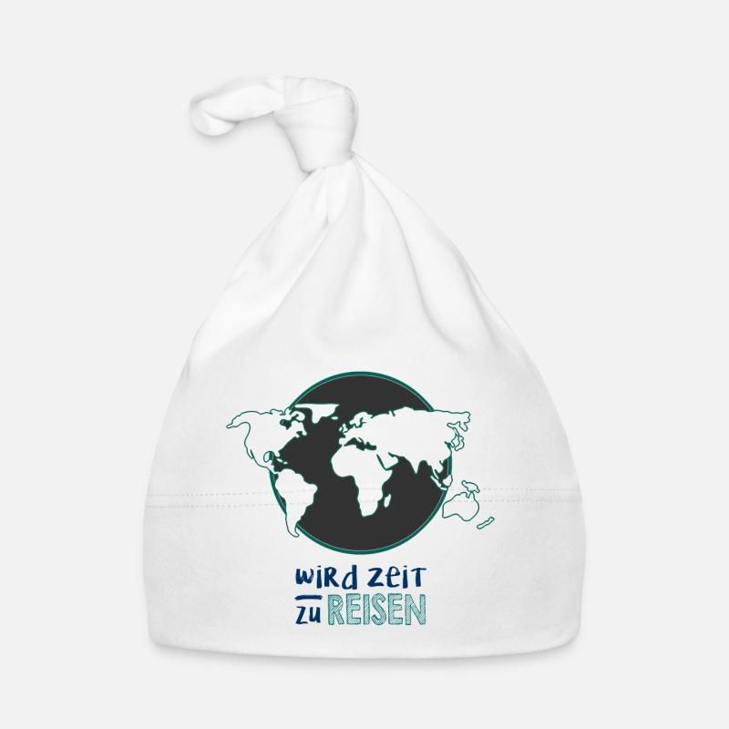 wird Zeit zu reisen Logo Baby Bio-Mütze