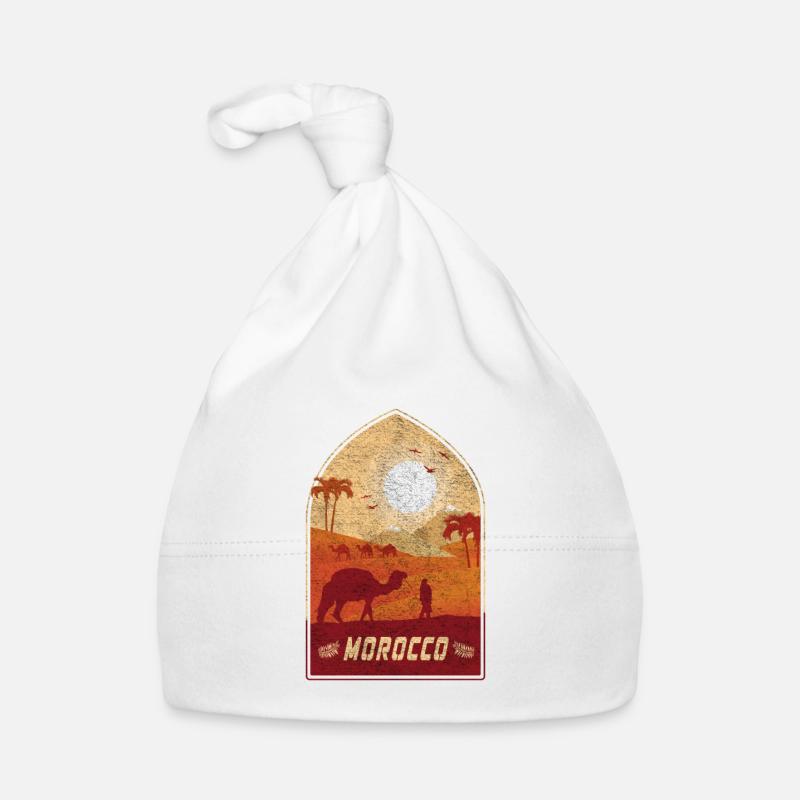 Morocco vintage camel design / gift idea Organic Baby Cap