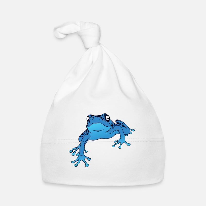 Pfeilgiftfrosch Design / Geschenk - Baby Bio-Mütze - Weiß
