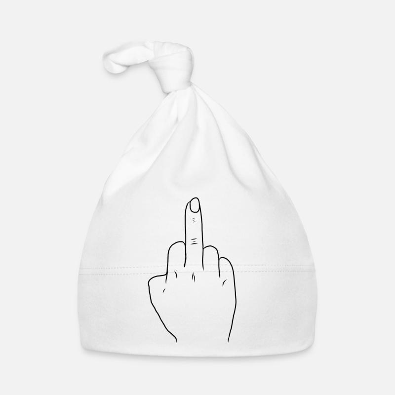 Idée de cadeau de main de doigt de doigt du milieu Bonnet bio Bébé