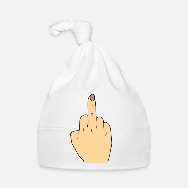 Mittelfinger Geschenk Baby Bio-Mütze