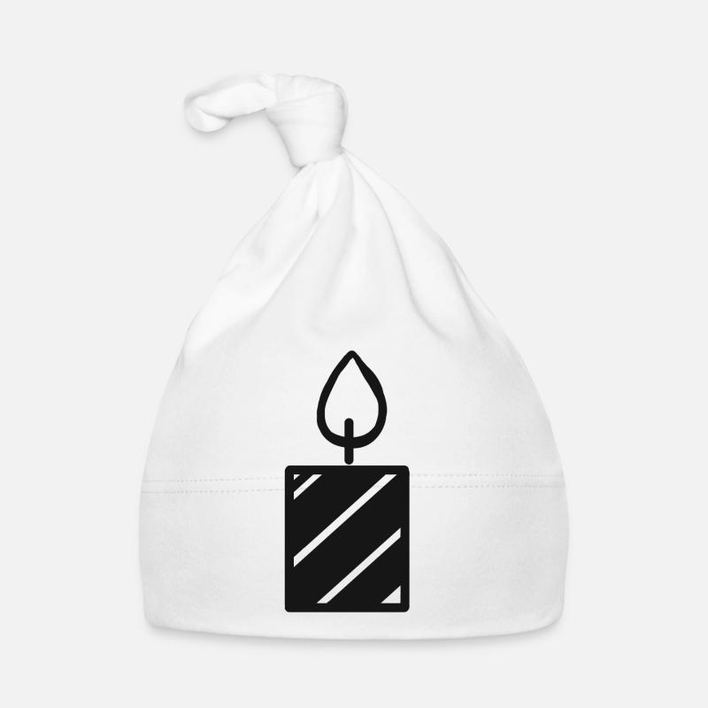Bougies Bougies Cadeau - Bonnet bio Bébé - blanc