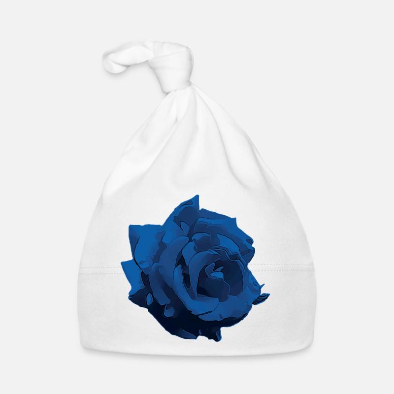 Fleur - Rose bleu Bonnet bio Bébé