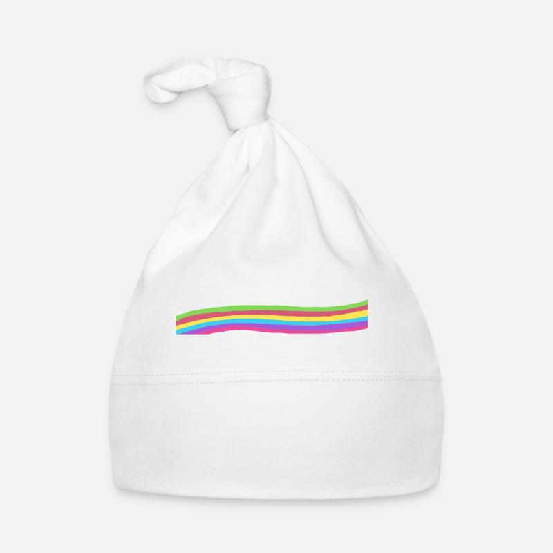 Rainbow couleurs vague décoration cadeau votre texte Bonnet bio Bébé