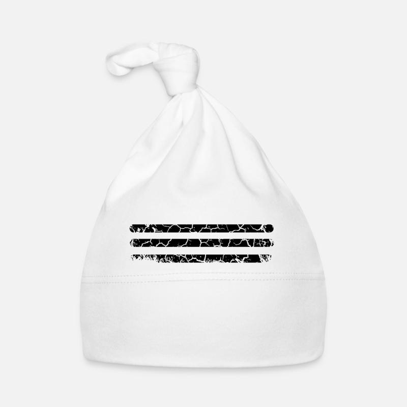 Black Lines Stroke Your Text Gift Organic Baby Cap