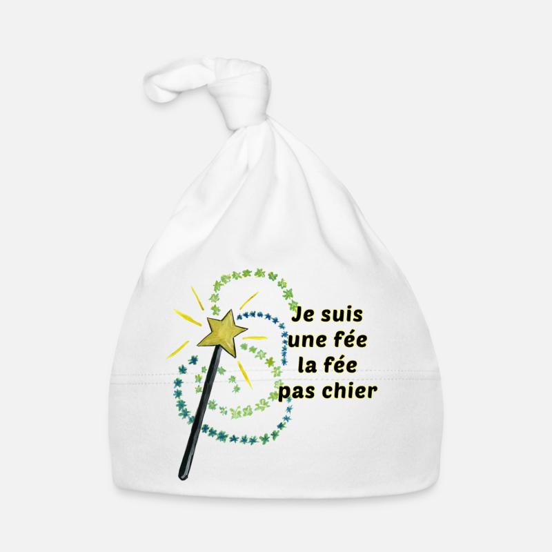 je suis une fée la fée pas chier Bonnet bio Bébé