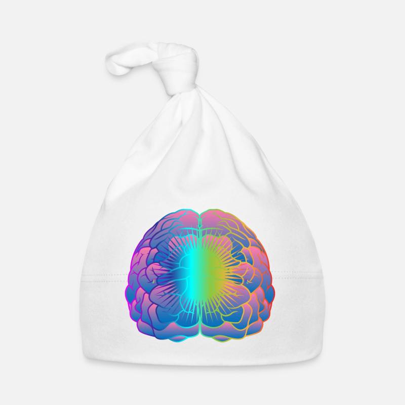 Brain template brain cell brain psychology Organic Baby Cap