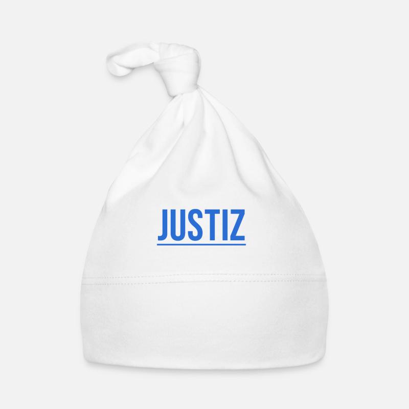 Einfaches dunkles Justiz Shirt Geschenkidee Baby Bio-Mütze
