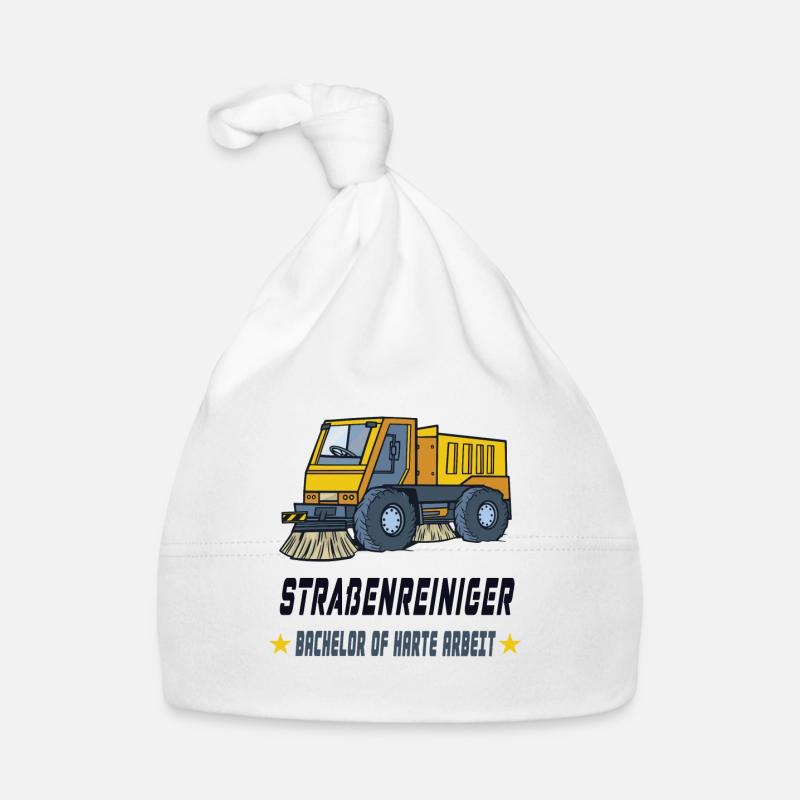 Straßenreiniger Design / Geschenkidee Baby Bio-Mütze
