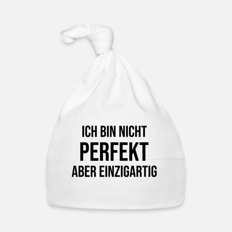 Ich bin nicht perfekt aber einzigartig Baby Bio-Mütze
