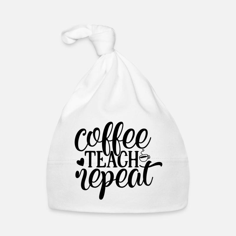 Coffee Teach Repeat Bonnet bio Bébé