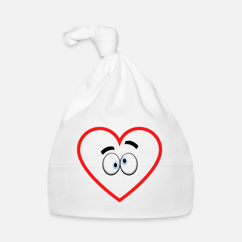 confused heart comicstyle sticker sticker Organic Baby Cap