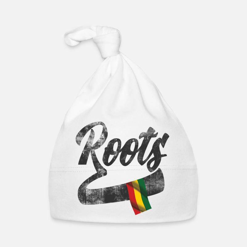Roots Reggae Design avec drapeau coloré Bonnet bio Bébé