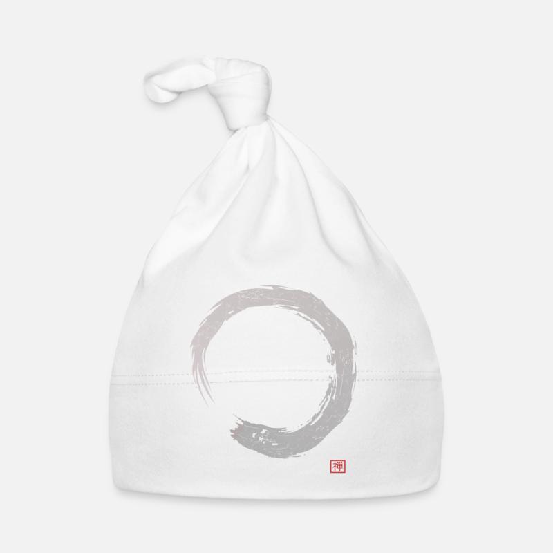 Calligraphy Enso Circle | Zen Buddhism Organic Baby Cap