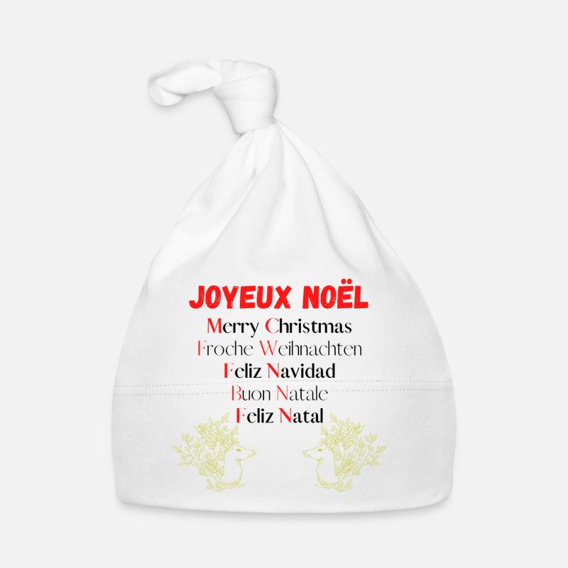 Joyeux noël Idée cadeau de noël Bonnet bio Bébé