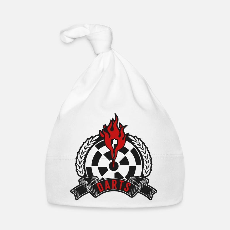 Flammendes Dartboard Emblem Baby Bio-Mütze