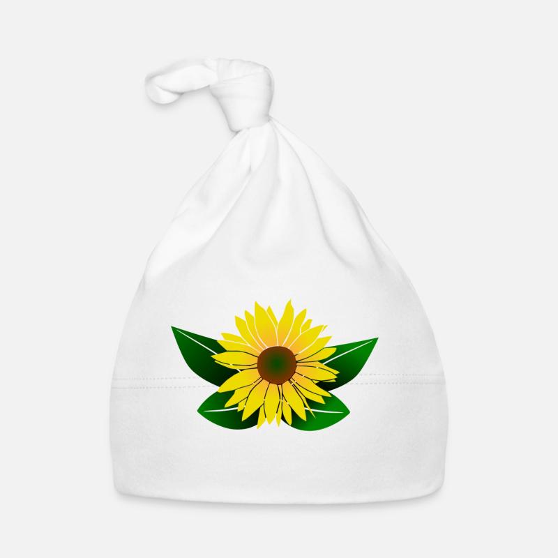 Tournesol, tournesol - Bonnet bio Bébé - blanc