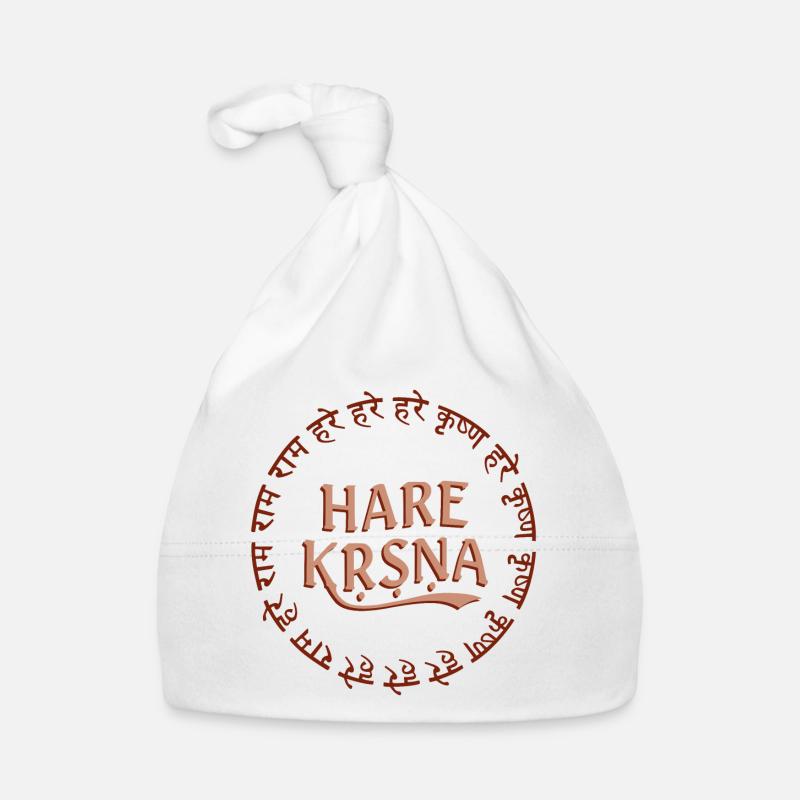 Hare Krishna - Maha Mantra Circle Organic Baby Cap