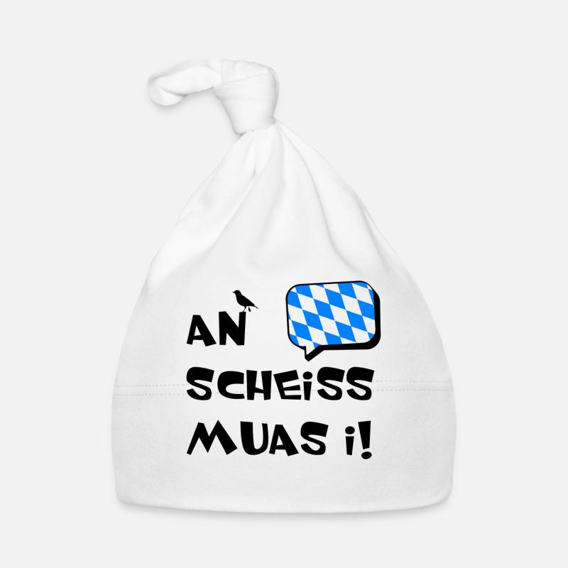 An scheiss muas i Bayern Spruch Baby Bio-Mütze