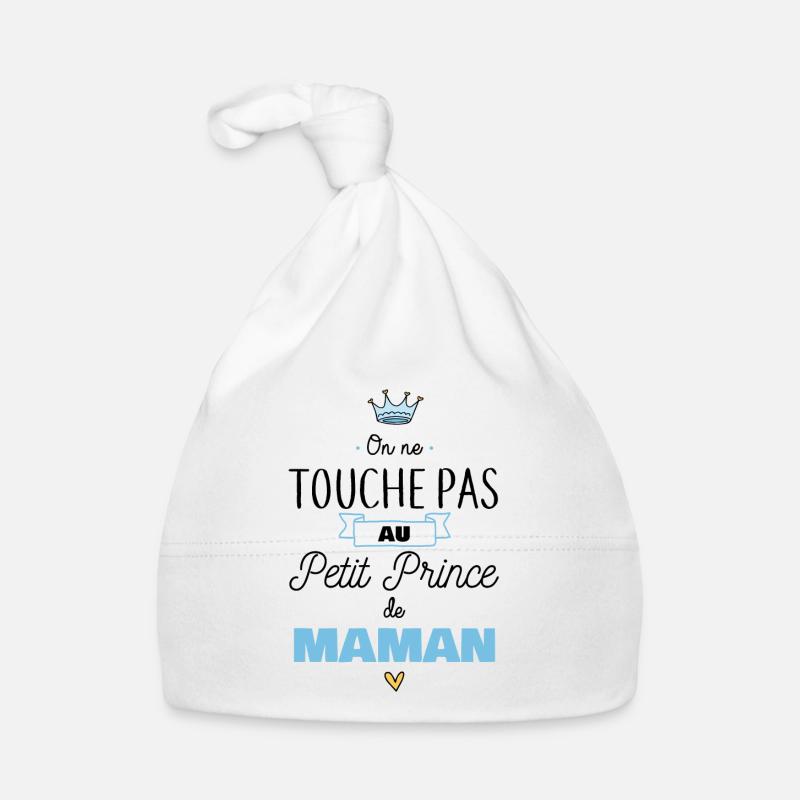 Petit prince de maman - Bonnet bio Bébé - blanc